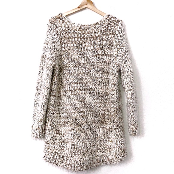 Lane Bryant White Gold Metallic Sweater - Picture 4 of 8